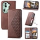 thumbnail image 1 of Funda Flip FOXDOCK para OPPO Reno 11 5G , Estilo Billetera con Diseño Rombo, Correa de Mano y Soporte, Uso Diario, 1 of 6