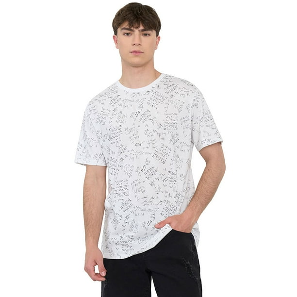 Polera Hombre Full Print Blanco Corona