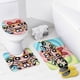 thumbnail image 4 of Las chicas superpoderosas-theme 4-Piece Shower Curtain Set with Rugs, Waterproof Bathroom Decor Set Includes Bath Mat, U-Shaped Rug, Toilet Lid Cover and Curtain with Hooks, 4 of 6