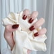 thumbnail image 1 of 24 Pcs Jelly Red Chess Fake Nails, With Glitter Decor, Pressed On Fake Nail Artificial Finger Nail For Women & Girls, Wedding Prepare Stuffs, With 1 Jelly Glue 1 Polishing Strip, 1 of 3