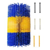 Magideal - Cepillo Para Rascar Ganado, Cepillo Para Rascar La Espalda De Los Animales, Para El Aseo, Con Kit De Tornillos, Cepillo Para Vacas, Kit Completo De Azul Amarillo