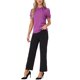 thumbnail image 2 of INSPIRE CHIC Blusas de Mujer de Color Sólido con Lazo en el Cuello, Mangas Cortas, para Regreso a Clases y Uso en el Trabajo, Magenta L, 2 of 6