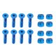 thumbnail image 3 of 8 piezas de repuesto para hardware de camión de skateboard tornillos de longboard tornillos azules, 3 of 5