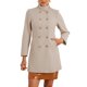 thumbnail image 1 of INSPIRE CHIC Abrigo de Mujer de Doble Botonadura con Cuello Alto, Manga Larga, Largo Midi, Beige XS, 1 of 6