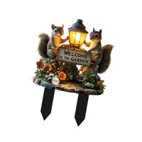 Magideal - Estaca Decorativa De Ardilla Para Jardín, Letrero Acrílico 2D Para Maceta, Adorno De Césped Para Bonsái De Interior Y Exterior, Para Patio Trasero B