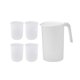 thumbnail image 2 of Jarra De Agua De 2,5 L Y Jarra De Agua De 4 Tazas Para Acampar, Fiesta De Picnic, Color Blanco, 2 of 5