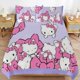 thumbnail image 2 of Hello Kitty Bedding Set for Girls Kids Teen Tween Ultra Soft Microfiber Comforter Set Twin Size with 3-Pieces Comforters Bed Sets Bedroom Decor Bed Sheets, 2 of 5