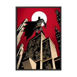 Creango - Cuadro Poster Enmarcado Batman Detective Comic Vintage Decorativo