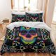 thumbnail image 3 of Moon Wolf Bedding Green Watercolor Forest Wolf Landscape Duvet Cover Sets 3 Pieces Wild Animal Bedding Set, 3 of 5