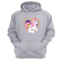 Genérico - Polerón Canguro Mi Pequeño Pony Gris Claro Talla L Unisex