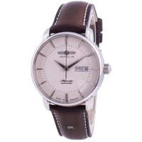 Reloj Zeppelin Atlantic Beige Dial Leather Strap Automatic 8466-5 84665 Men'S Watch