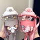 thumbnail image 2 of Botella De Agua Kawaii Vaso Con Pajita Cap 1.1L Para Niñas, 2 of 3