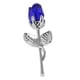 thumbnail image 3 of Rosa De Cristal, Regalo De Flores, Regalo De Boda, Navidad, Romántico, Para Mujer, Su Abuela, Plata, Azul, 3 of 5