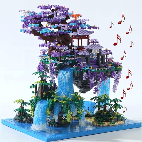 Set De Construcción Yushinv Cherry Blossom Tree Con 4574 Unidades+Caja