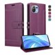thumbnail image 1 of Premium Wallet Case for Xiaomi 11 Lite with Card Slots & Kickstand, Flip Cover Purple, 1 of 6
