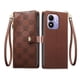 thumbnail image 1 of Funda Billetera con Cierre para [Xiaomi Redmi Note17] con Tarjetero, Soporte y Correa de ManoMarrón, 1 of 5
