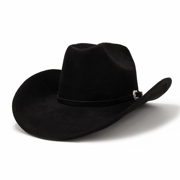 Sombrero Vaquero Cowboy Western Unisex Adulto - Festivales negro Talla Única