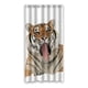 thumbnail image 1 of Cortina de ducha universal con diseño de tigre valiente, con ganchos, 91 x 183 cm, 1 of 3
