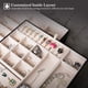 thumbnail image 3 of Jewelry Box ProCase, organizador grande de piel de 2 capas, color negro, 3 of 6