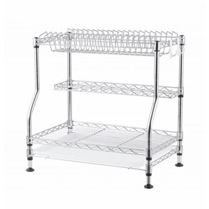 Topmarket - Escurridor Secador De Loza 3 Niveles Cromado