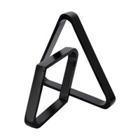 Magideal - Juego De Estantes Para Bolas De Billar Planas De 2 Piezas, Estantes Para Bolas Triangulares, Sólidos Para Accesorios, Suministros, Bolas Estándar, Jue Negro