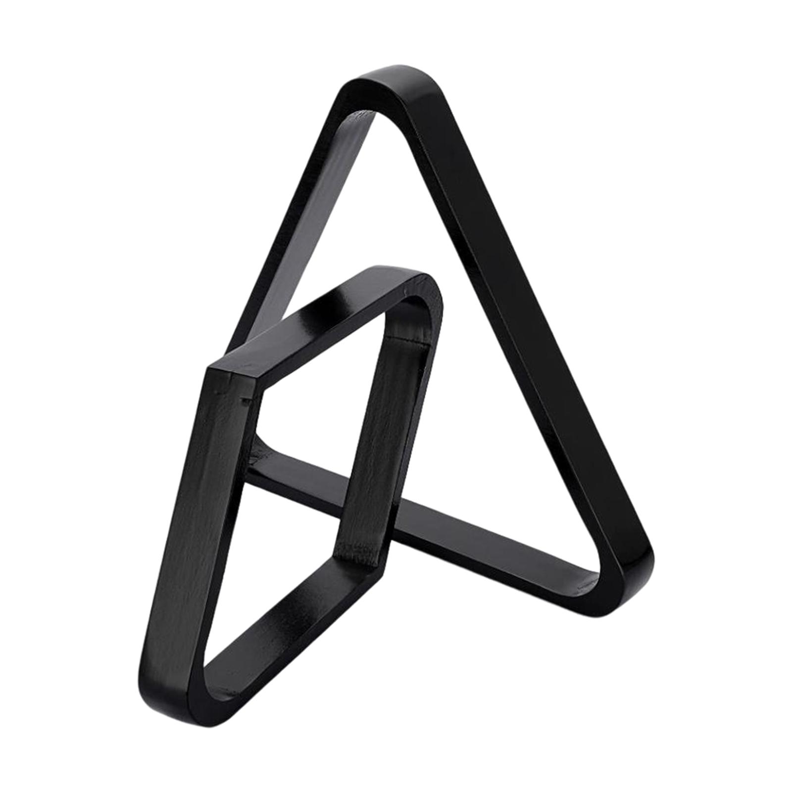 Magideal - Juego De Estantes Para Bolas De Billar Planas De 2 Piezas, Estantes Para Bolas Triangulares, Sólidos Para Accesorios, Suministros, Bolas Estándar, Jue Negro