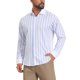 thumbnail image 4 of INSPIRE CHIC Camisa de Hombre a Rayas con Botones y Mangas Largas Elásticas para Negocios L Azul Claro, 4 of 4