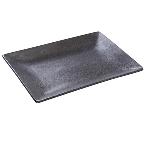 Plato Rectangular Yanco Db-410 De 10 X 7 Cm, 24 Unidades, Color Negro Mate