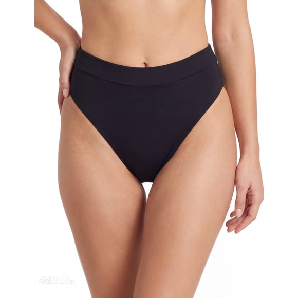 Bikini calzón estilo pin up con pretina negro Talla S