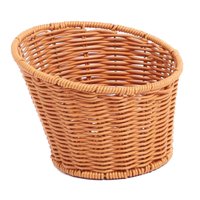 Magideal - Canasta Redonda Tejida Redonda Siring Siring Organizando Frutas Canasta De Alimentos Práctico Para La Exhibición De Servicio Al Aire Libre Del Hotel 13.5X10.5X8Cm