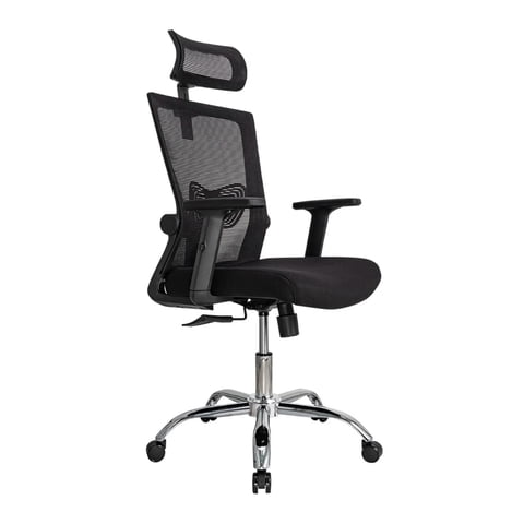 Relan - Silla De Oficina Presidente Ergonomus Delphi Base Cromada