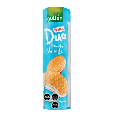 Galletas Mega Duo Vainilla Crema Bolsa 500 G Gullón