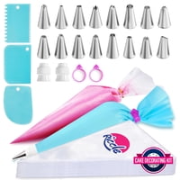 Riccle - Kit De Decoración Para Tartas, Juego De Riquetes Y Bolsas Para Pastelería, 30 Cm