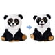 thumbnail image 1 of Cinturón negro de peluche con forma de panda Feisty Pets, 8,5 cm de altura, 1 of 3
