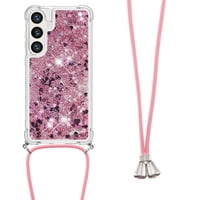 Funda Foxdock Para Samsung Galaxy S25 Plus Con Cuerda Ajustable, Brillo Líquido, Protección Antigolpes Y Lente – Ideal Para Regalo