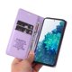 thumbnail image 5 of Funda Billetera de Cuero para Samsung Galaxy S20 FE con Tarjetero y Soporte - Tapa Magnética Morado, 5 of 6