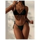 thumbnail image 5 of Conjunto De Bikini Sexy Negro Unicolor Puntos, 5 of 6