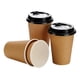 thumbnail image 3 of 100 Vasos Kraft Vaso Para Cafe Vaso Kraft Papel C/tapa 12oz Vaso Desechable Cafe Vasos Termicos Dese, 3 of 8