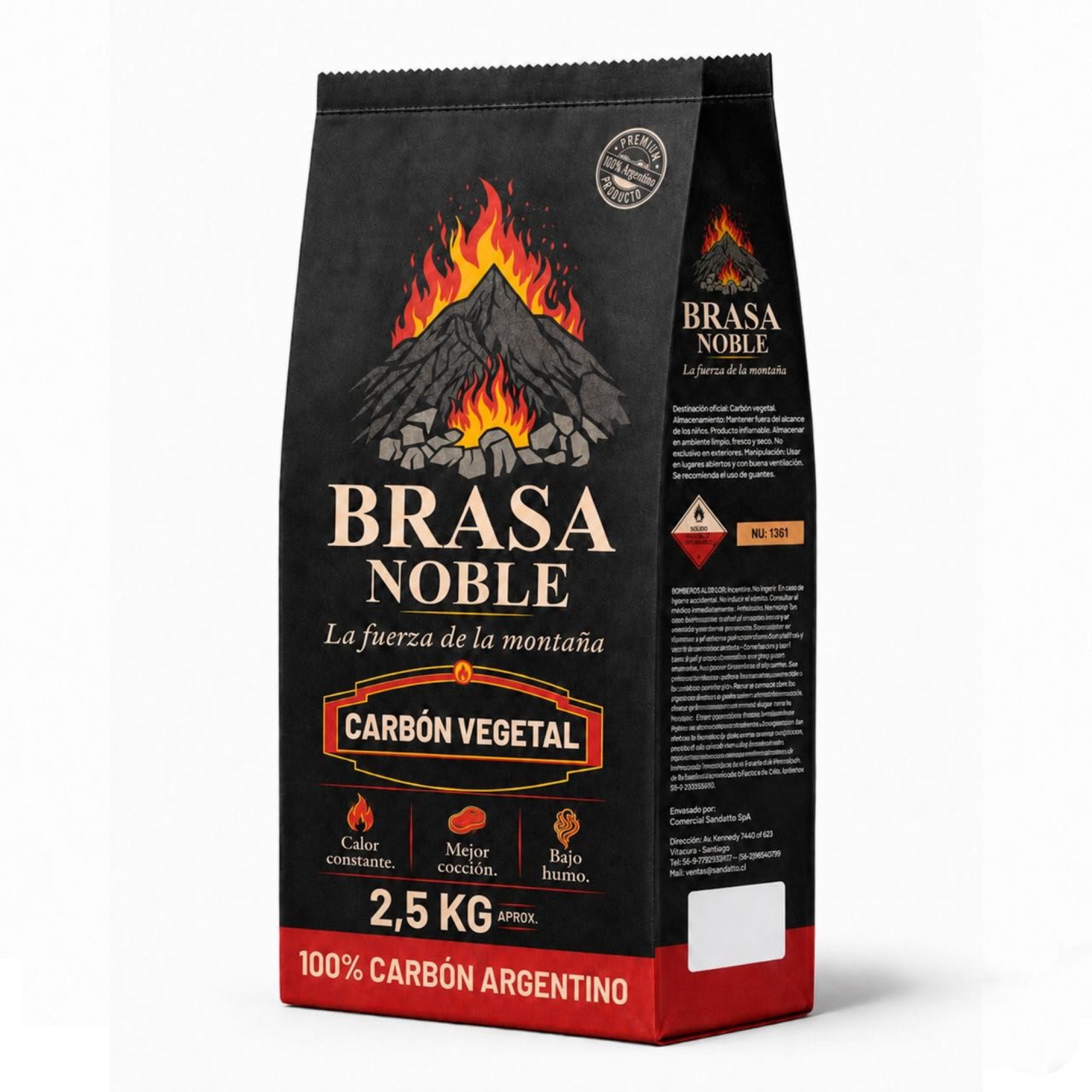 Carbón Premium De Quebracho Con Alto Poder Calórico Brasa Noble