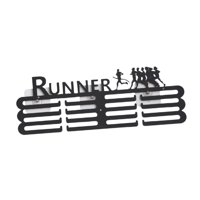 Ioensy - Colgador De Exhibición Para Medallas De Hierro Con Tornillos, Estante Fácil De Instalar, Soporte Para Medallas, 7 Corredores