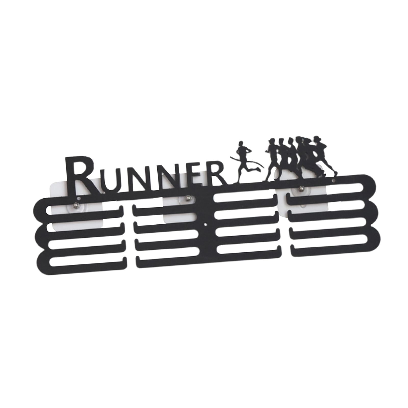 Ioensy - Colgador De Exhibición Para Medallas De Hierro Con Tornillos, Estante Fácil De Instalar, Soporte Para Medallas, 7 Corredores