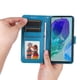 thumbnail image 2 of Funda tipo cartera FOXDOCK para Samsung Galaxy M55 5G , diseño girasol en relieve, cuero PU, cierre magnético, soporte y tarjetero, 2 of 5