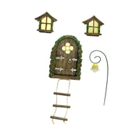 Ioensy - Puerta Y Ventanas De Hadas, Regalo De Pascua, Jardín De Hadas En Miniatura, Decoración Al Aire Libre