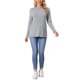 thumbnail image 2 of INSPIRE CHIC Suéter de Punto de Cable Cómodo para Mujer de Otoño Invierno, Ajuste Holgado, Cuello Redondo Casual, Talla L, Gris, 2 of 6