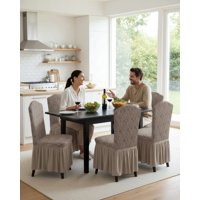 Mylhogar - Pack De 6 Fundas Protectoras Para Sillas Tejido 3D