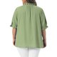 thumbnail image 3 of Blusa de talla grande para mujer, escuela, universidad, con ribete con volantes, cuello en V con muesca, mangas abullonadas, camisa de verano texturizada, talla 4X, 3 of 6