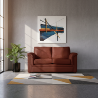 Latam Home - Sofa Ancona 2 C Pu Grano Chocolate