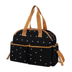 Magideal - Bolsa De Pañales, Bolso De Hombro, Multifunción, Con Correa De Hombro Ajustable, Bolsa De Pañales De Viaje Para Bebé, Bolsa De Pañales Para Exteriores Negro