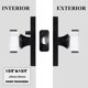 thumbnail image 4 of Pomos de puerta HIEMEY de cristal transparente negro mate con cerradura, 4 of 6