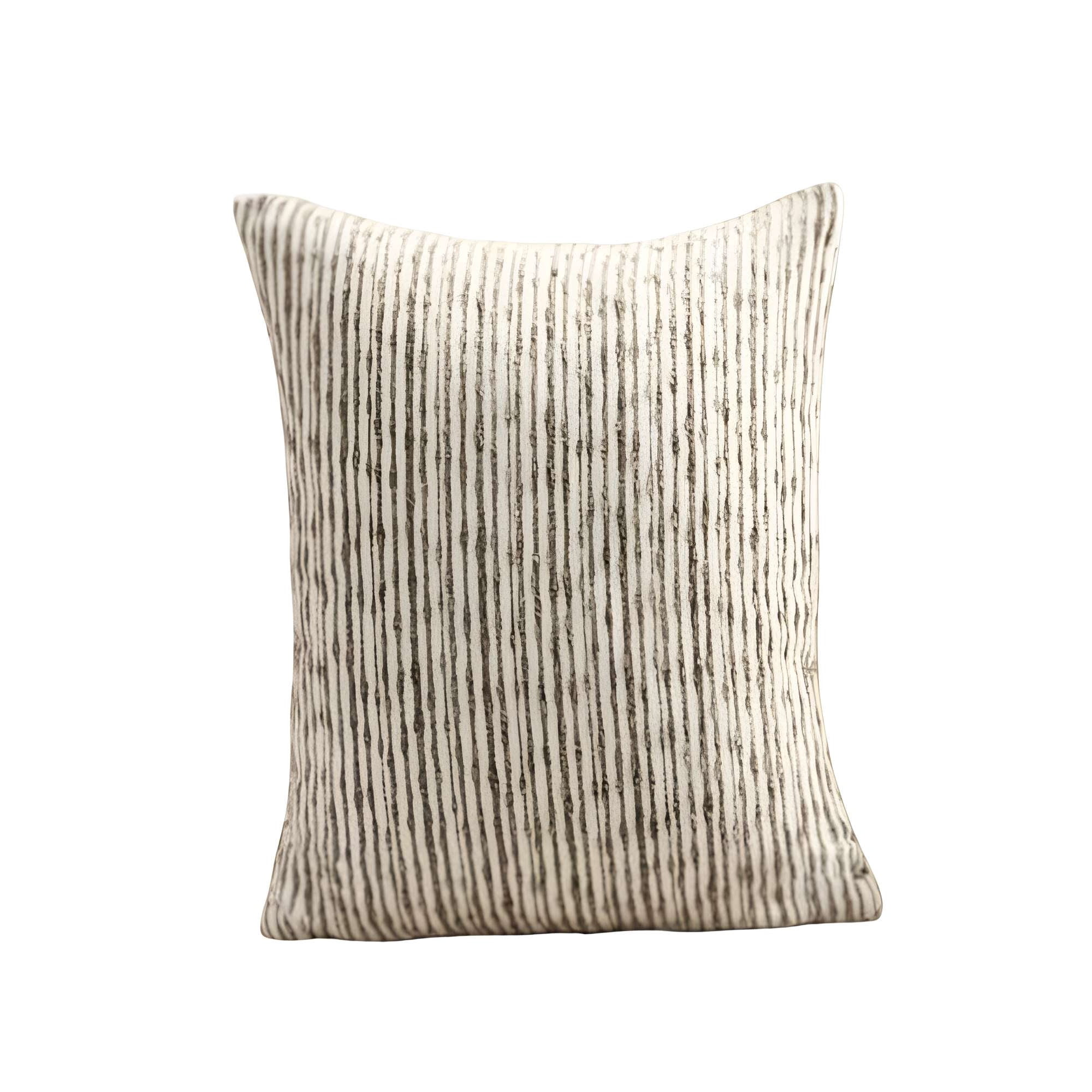 Genérico - Juego De 4 Fundas De Cojin Chenille Linea Beige